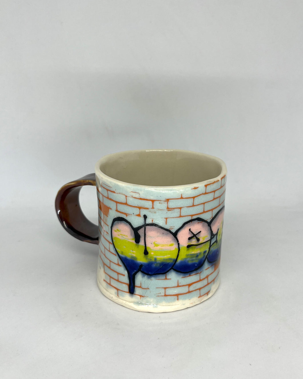 Graffiti Mug - Weirdo Pink, Green and Blue