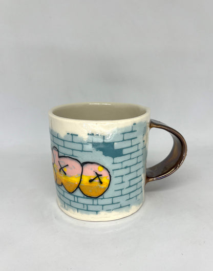 Graffiti Mug - Weirdo Pink and Orange