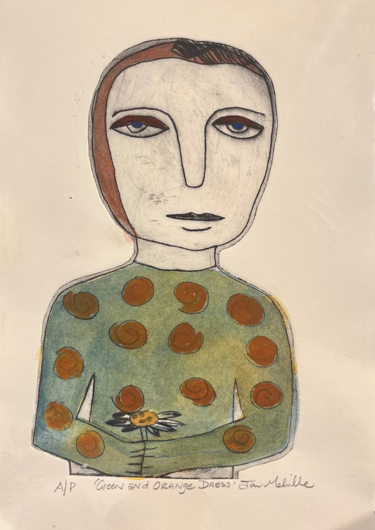 Green and Orange Dress