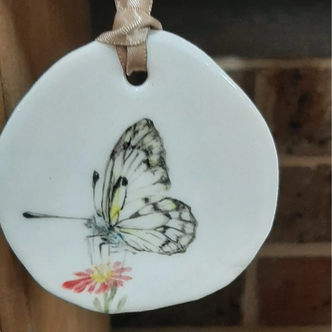 Butterfly on Flower Ornament