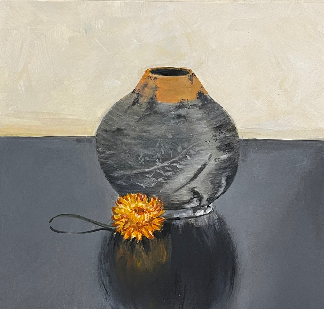 Pot with Yellow Flower