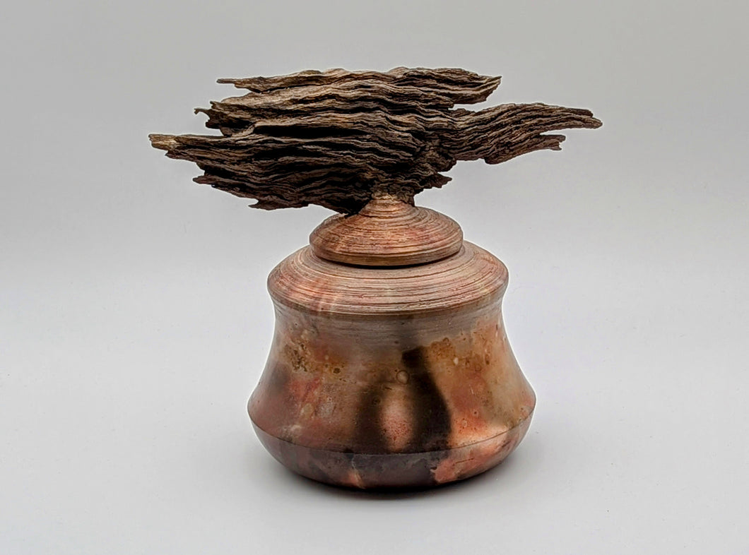Box with wood top - brown