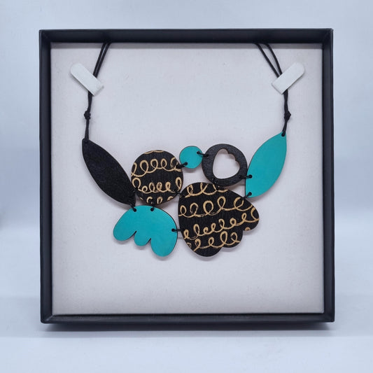 Scoops Necklace #3_Turquoise