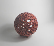 Load image into Gallery viewer, Sphere 3 - Red - Like the shoreline, this piece is both strong and vulnerable - shaped endlessly by tide and time.
