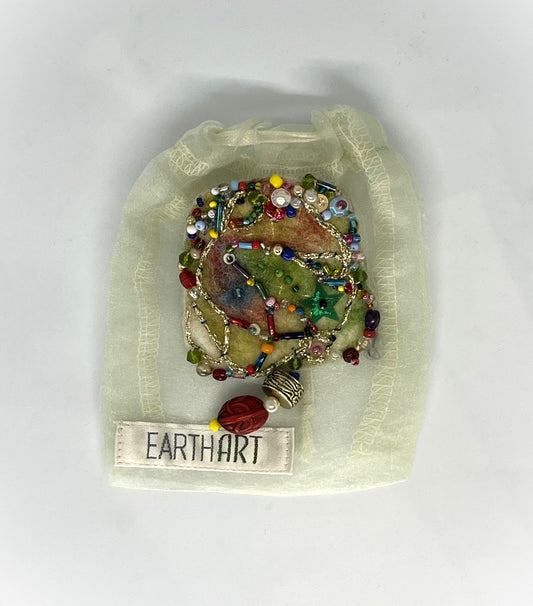 Brooch 3 - Green and Red
