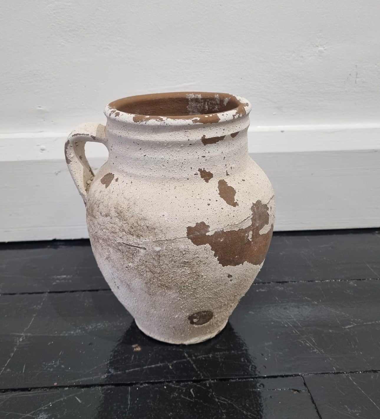 Small Vintage White Turkish Pot #2