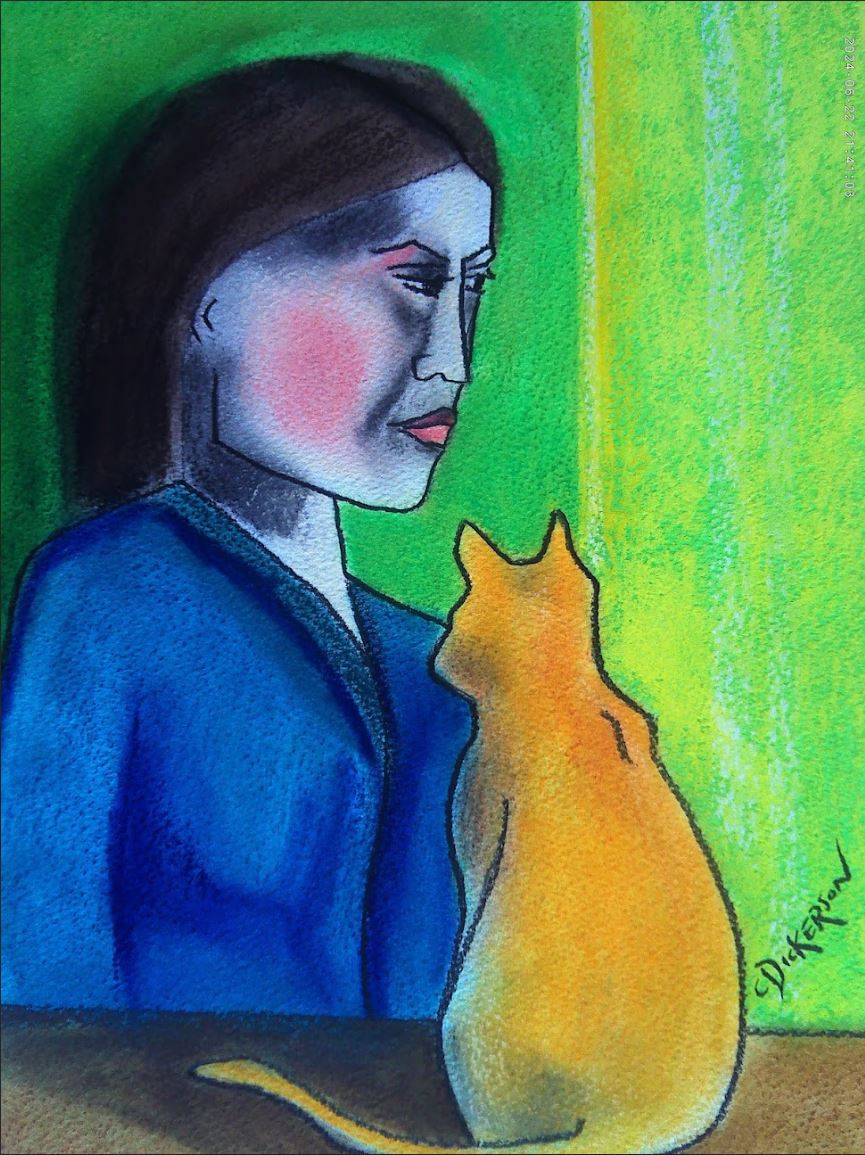 Woman and cat